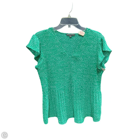 Top Short Sleeve By Adrianna Papell In Green, Size: S