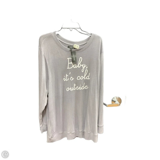Top Long Sleeve By Lane Bryant In Grey, Size: 4x