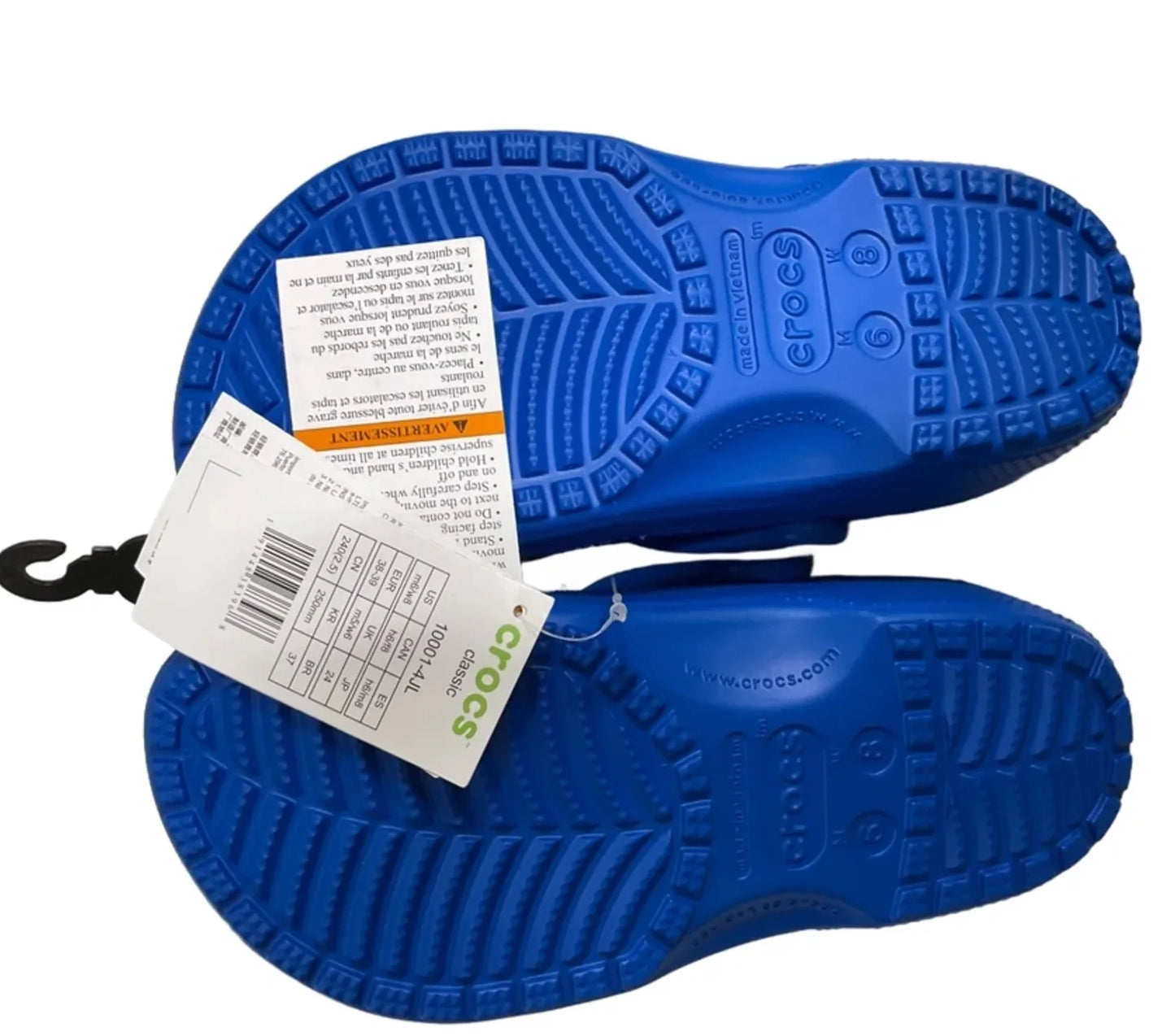 Shoes Flats By Crocs In Blue, Size: 8