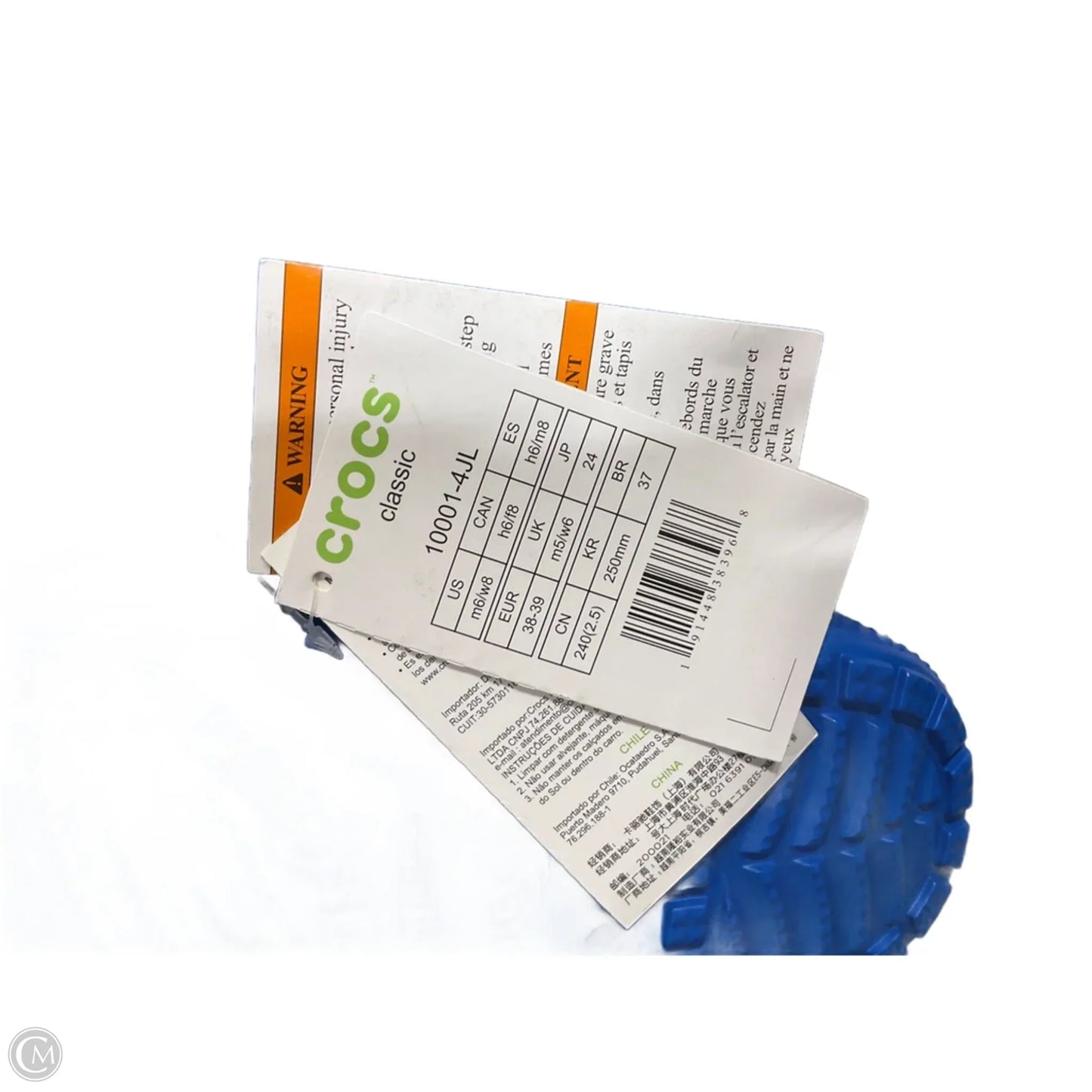 Shoes Flats By Crocs In Blue, Size: 8