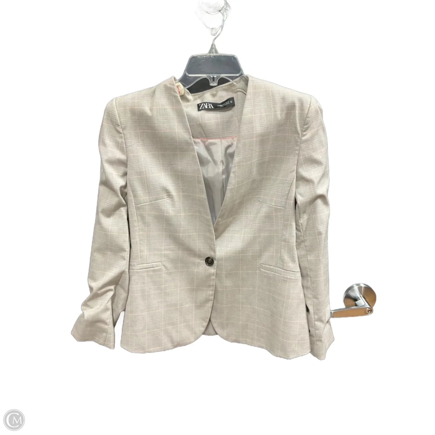 Blazer By Zara In Grey & Pink, Size: L