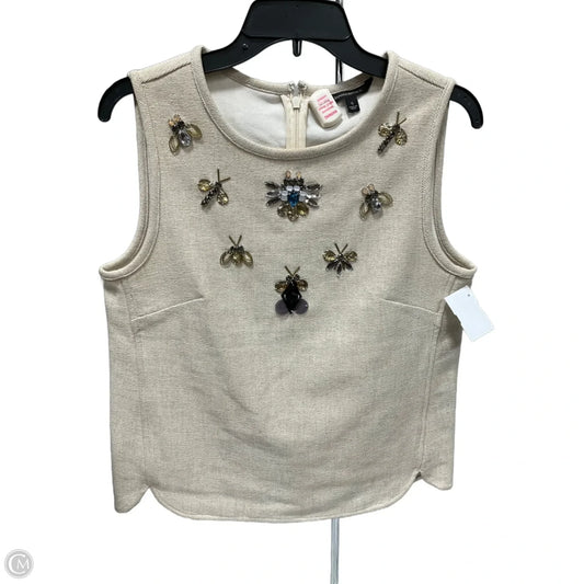 Top Sleeveless By Banana Republic In Cream, Size: S