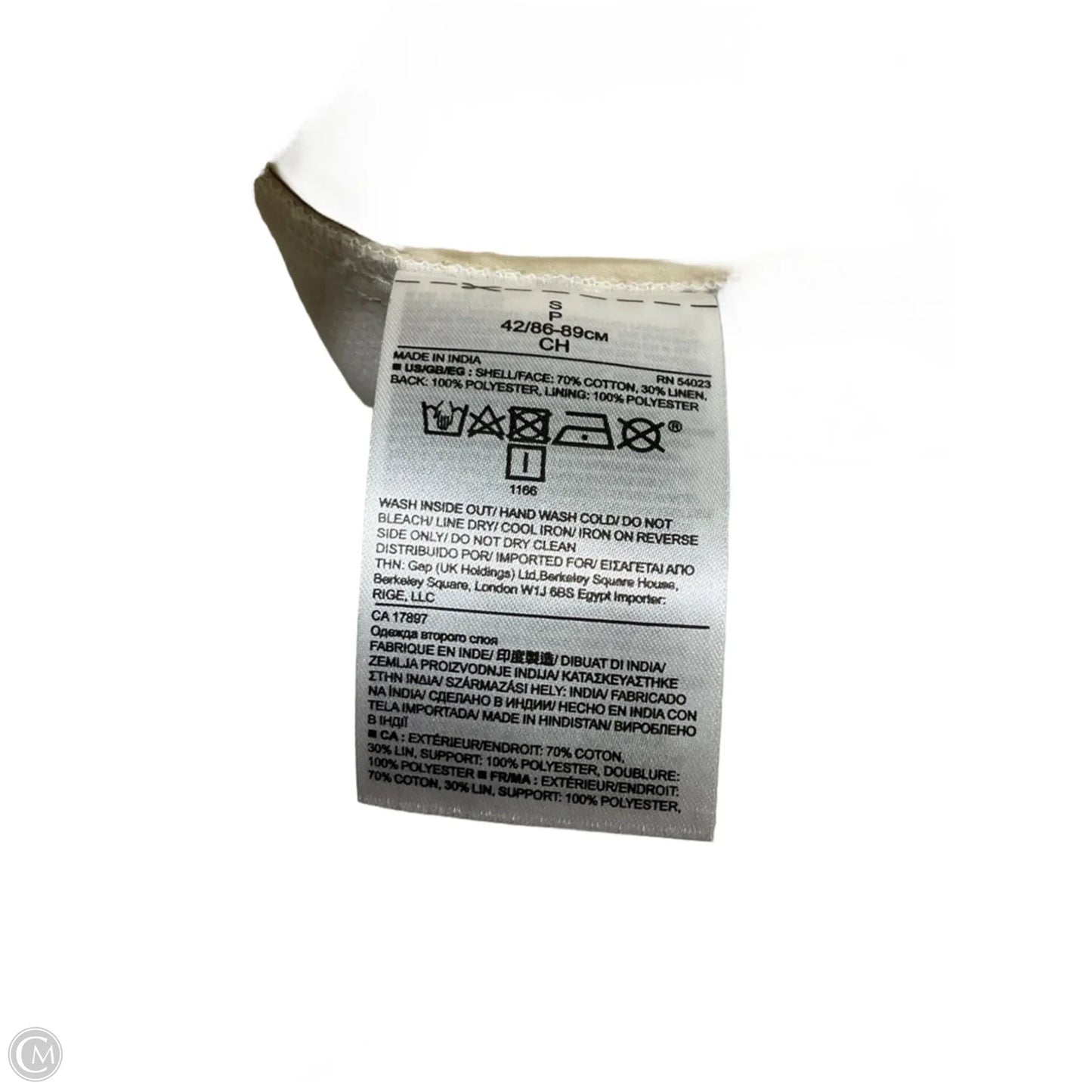 Top Sleeveless By Banana Republic In Cream, Size: S