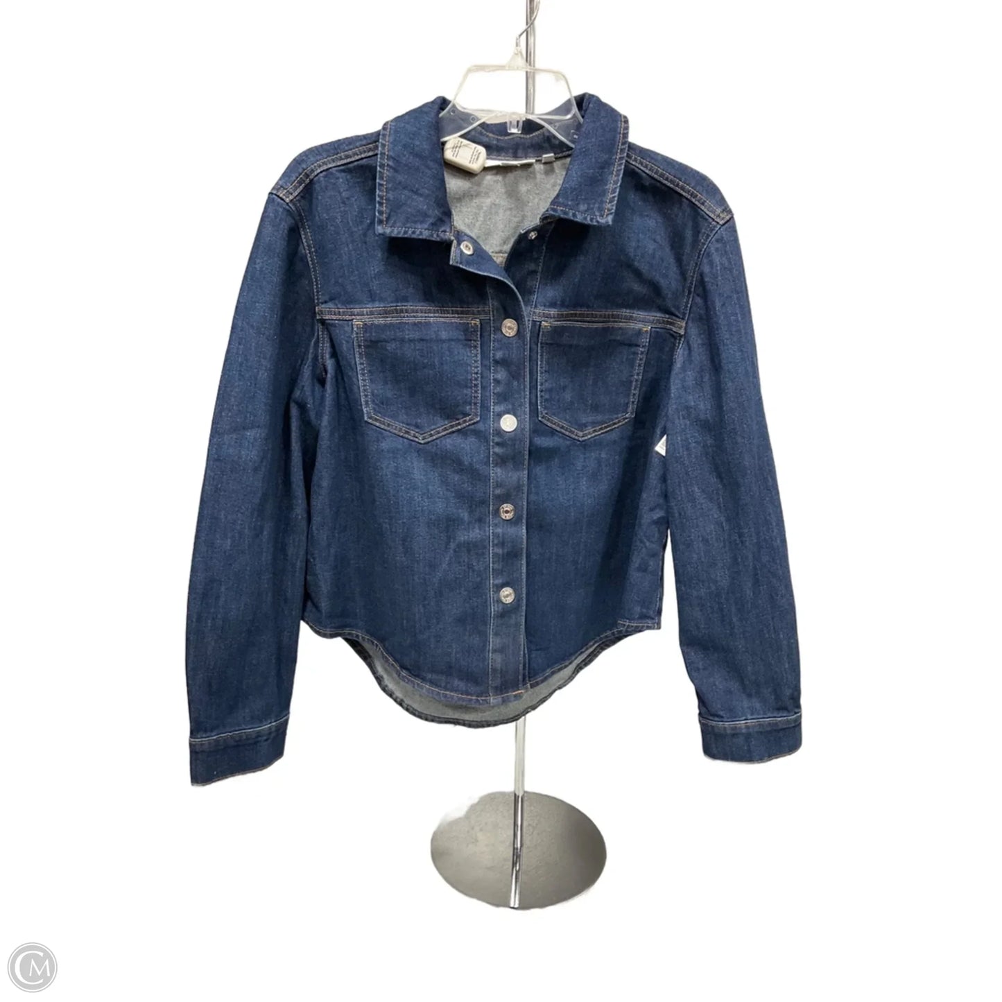 Jacket Denim By Chicos In Blue Denim, Size: L