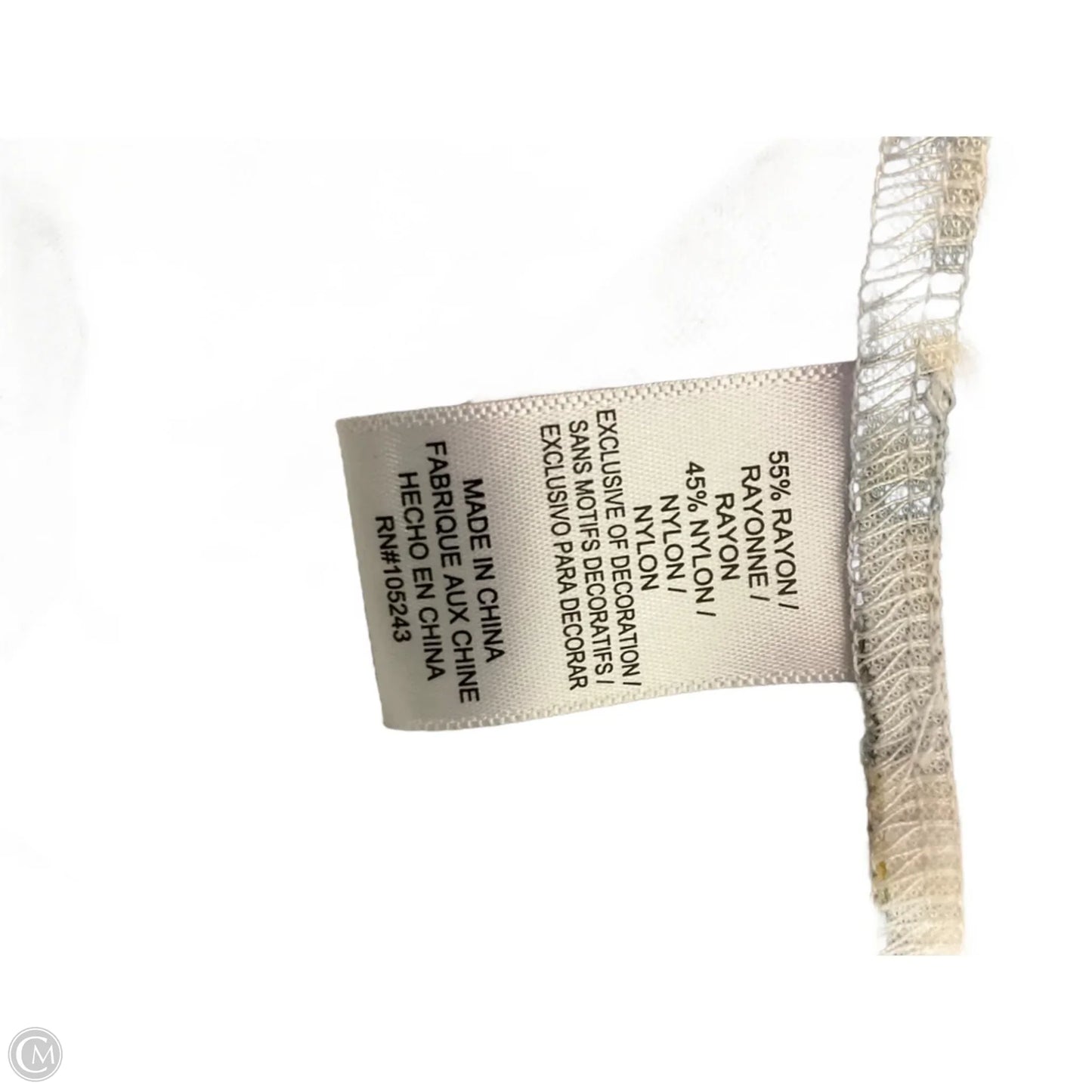 Top Sleeveless By Bobeau In Green & White, Size: Xl