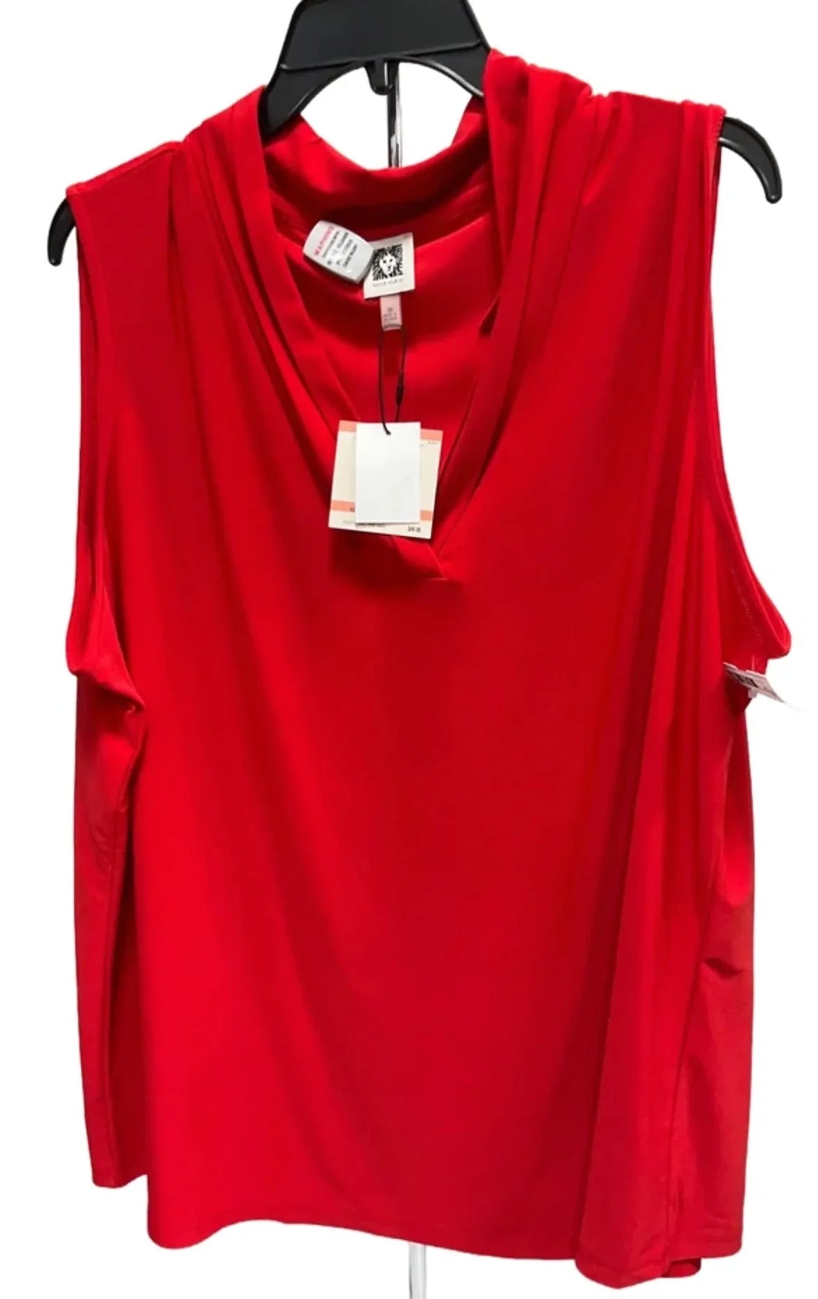 Top Sleeveless By Anne Klein In Red, Size: 3x