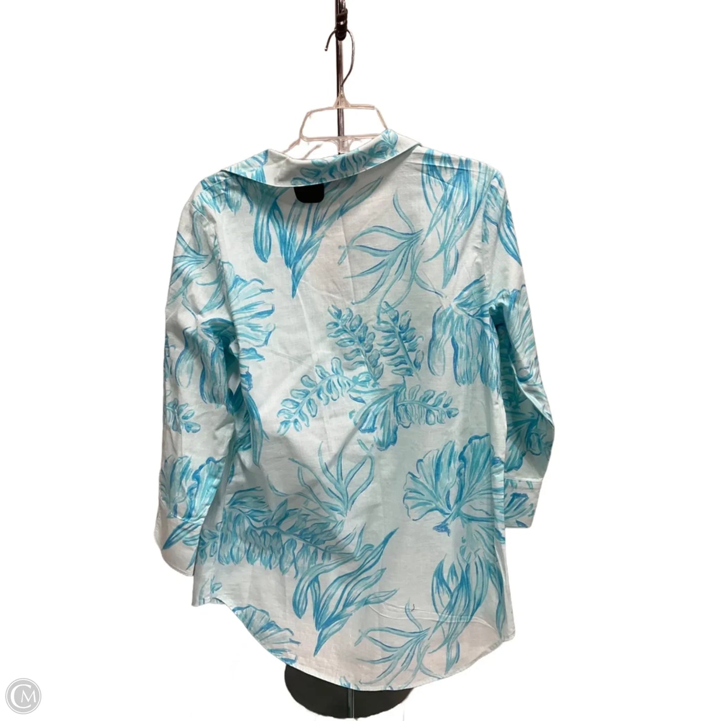 Top 3/4 Sleeve By Vineyard Vines In Blue, Size: M