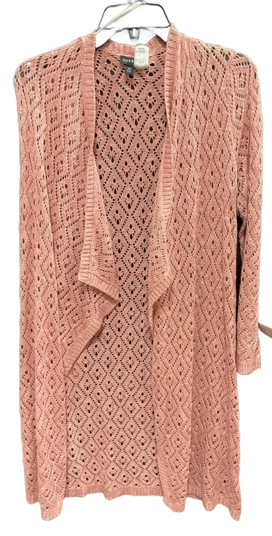 Cardigan By Torrid In Pink, Size: M