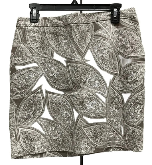 Skirt Mini & Short By Banana Republic In Brown & White, Size: 8