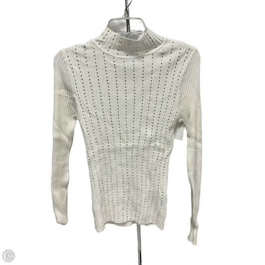 Top Long Sleeve By Inc In White, Size: L