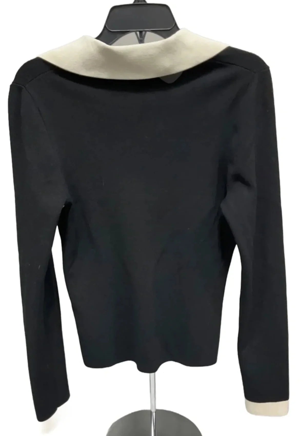 Top Long Sleeve By Express In Black & White, Size: L