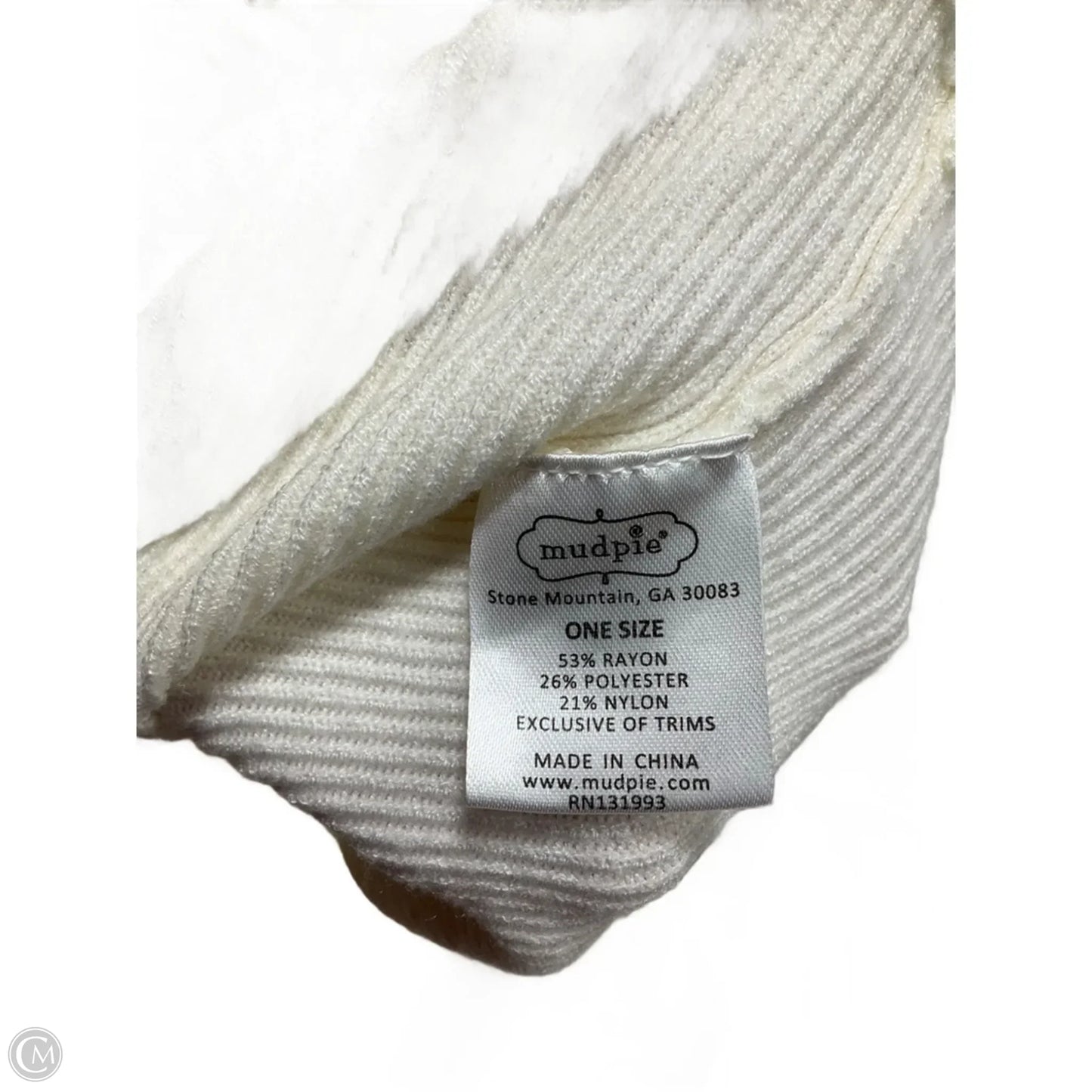 Top Long Sleeve By Mudpie In White, Size: Osfm