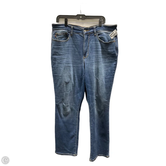 Jeans Straight By Judy Blue In Blue Denim, Size: 16