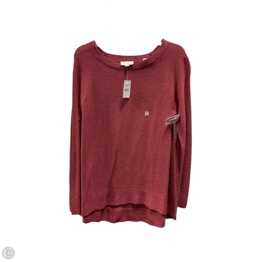 Top Long Sleeve By Loft In Maroon, Size: L
