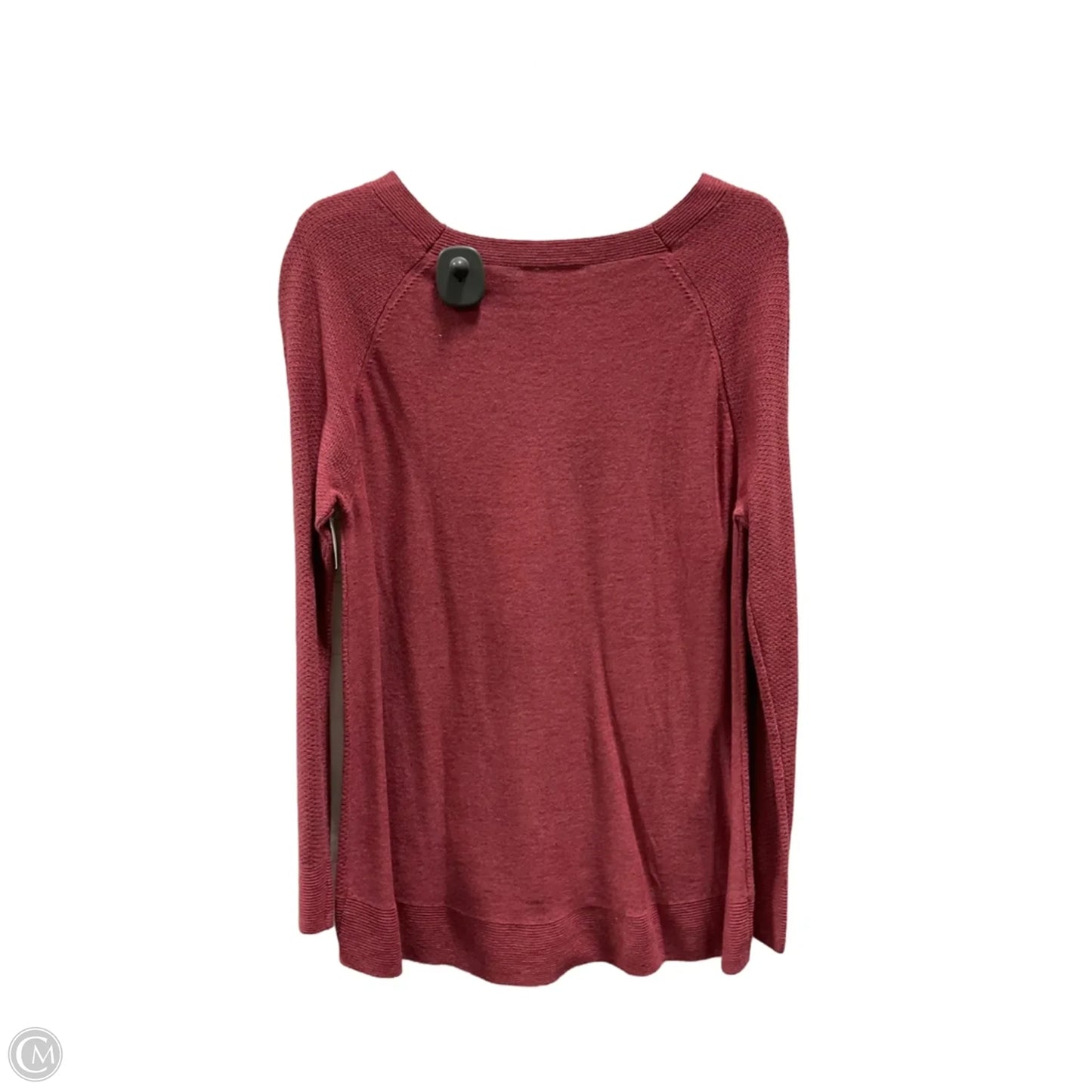Top Long Sleeve By Loft In Maroon, Size: L