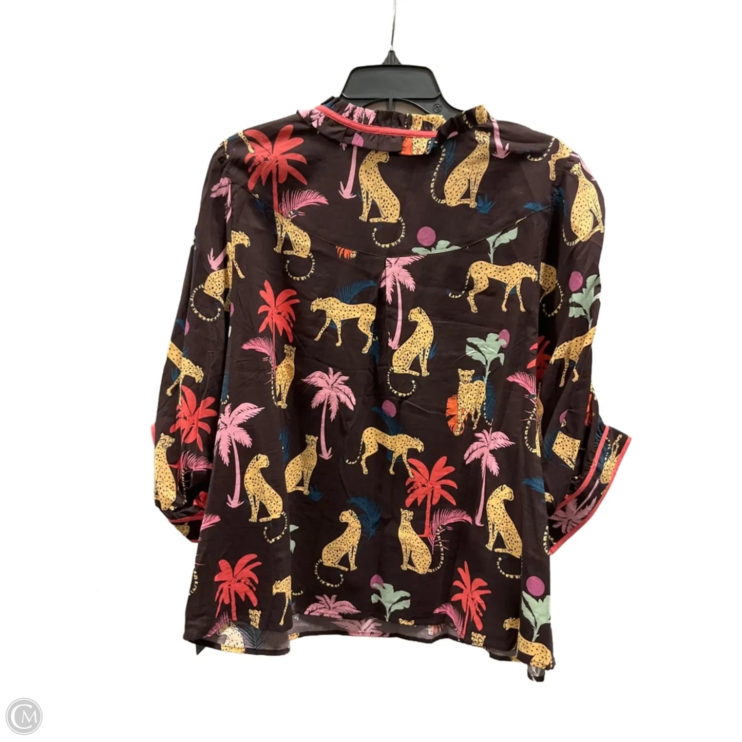 Top Short Sleeve By Democracy In Animal Print, Size: 2x
