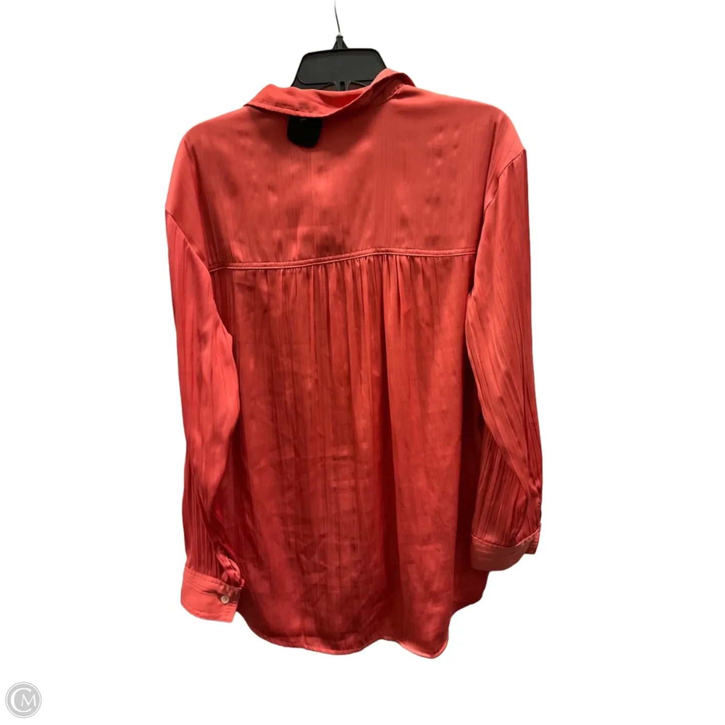 Blouse Long Sleeve By Anthropologie In Orange, Size: M