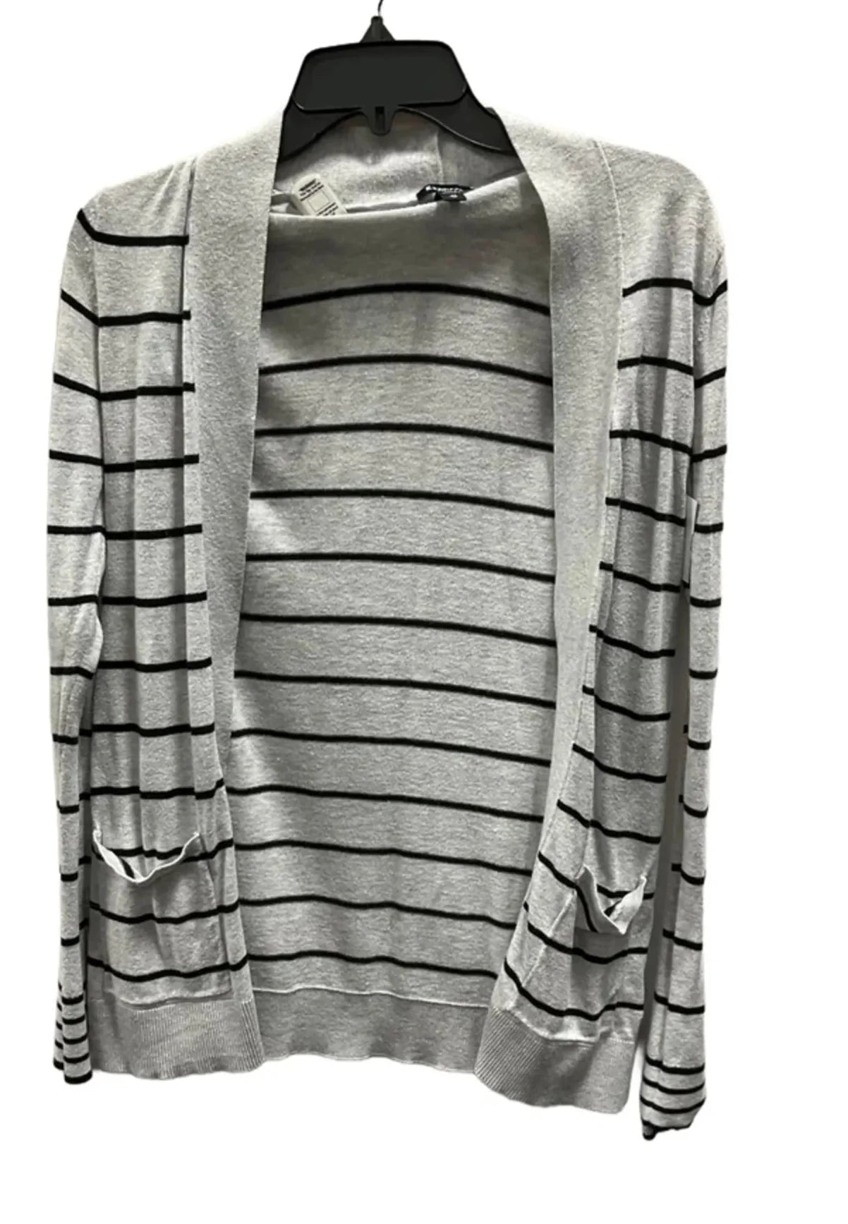 Cardigan By Express In Black & Grey, Size: Xs