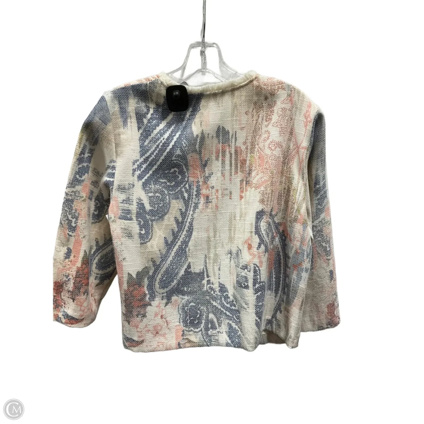 Cardigan By Chicos In Floral Print, Size: M