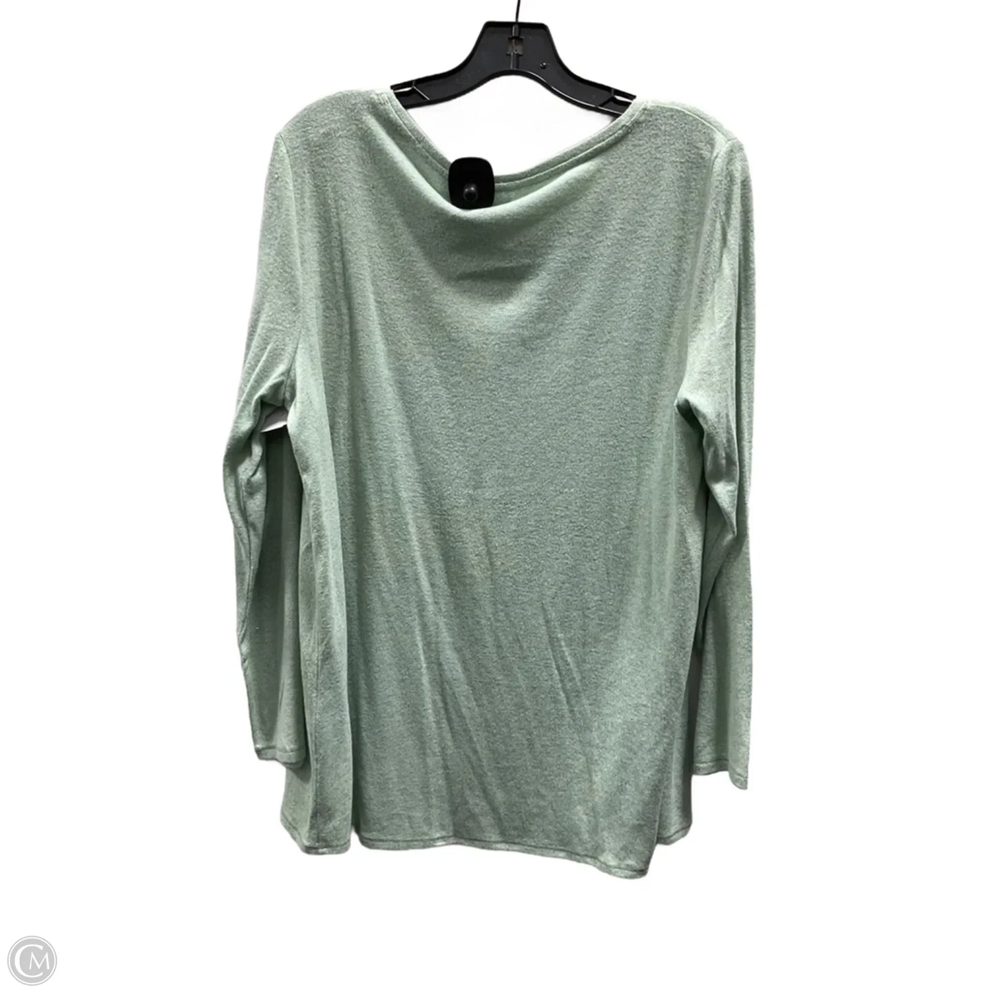 Top Long Sleeve By Zenergy By Chicos In Green, Size: L