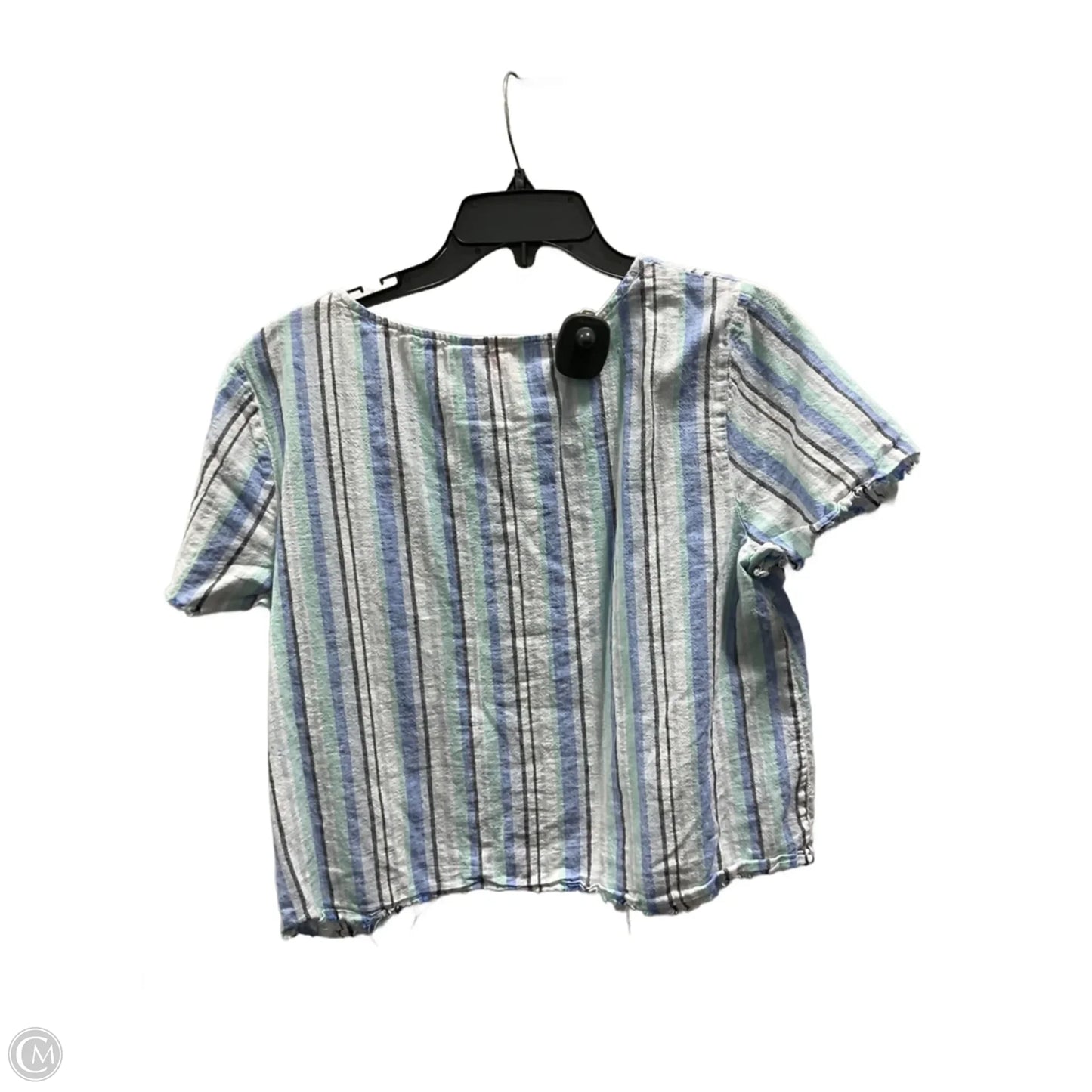 Top Short Sleeve By Vince Camuto In Striped Pattern, Size: L