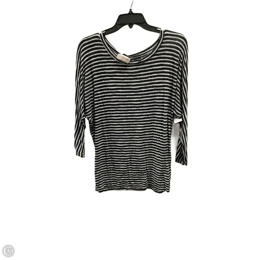 Top 3/4 Sleeve By Apt 9 In Striped Pattern, Size: M