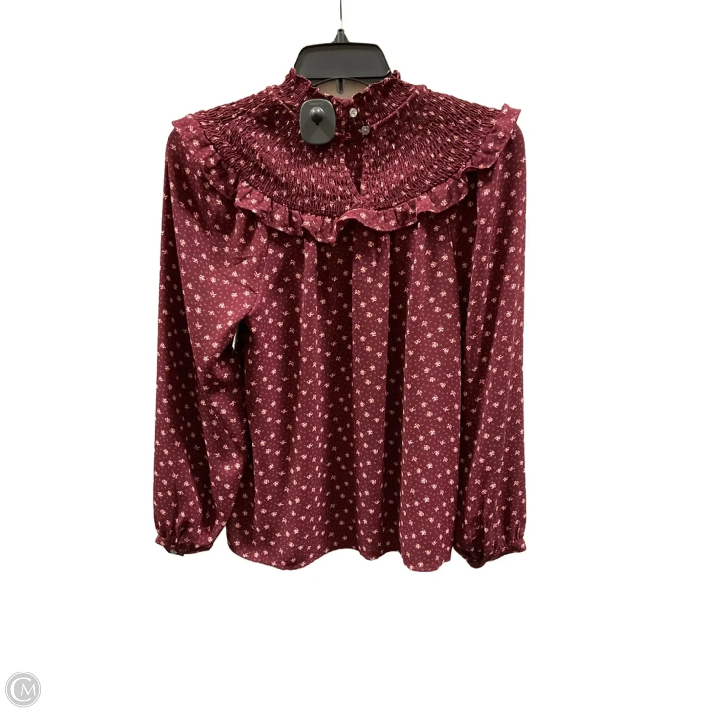 Top Long Sleeve By Loft In Floral Print, Size: Xsp