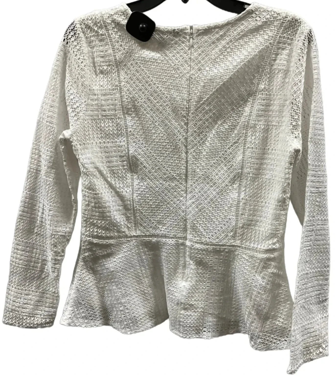 Top Long Sleeve By Banana Republic In White, Size: M