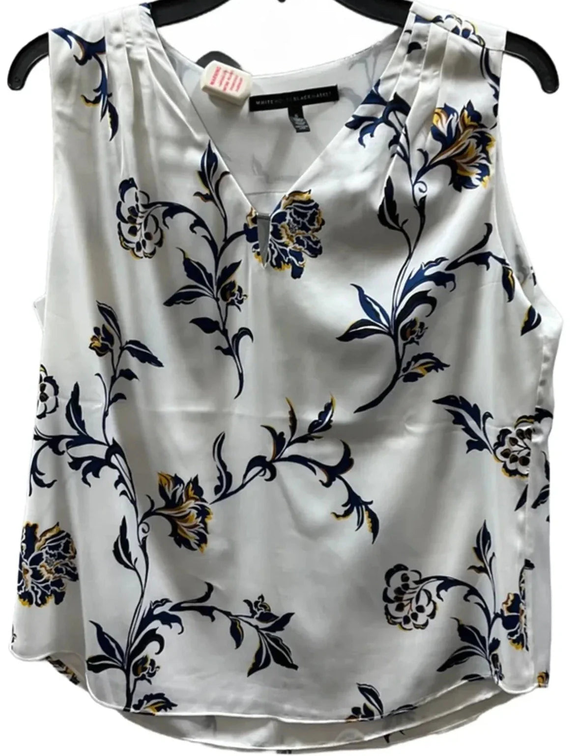 Top Sleeveless By White House Black Market In Blue & White, Size: S