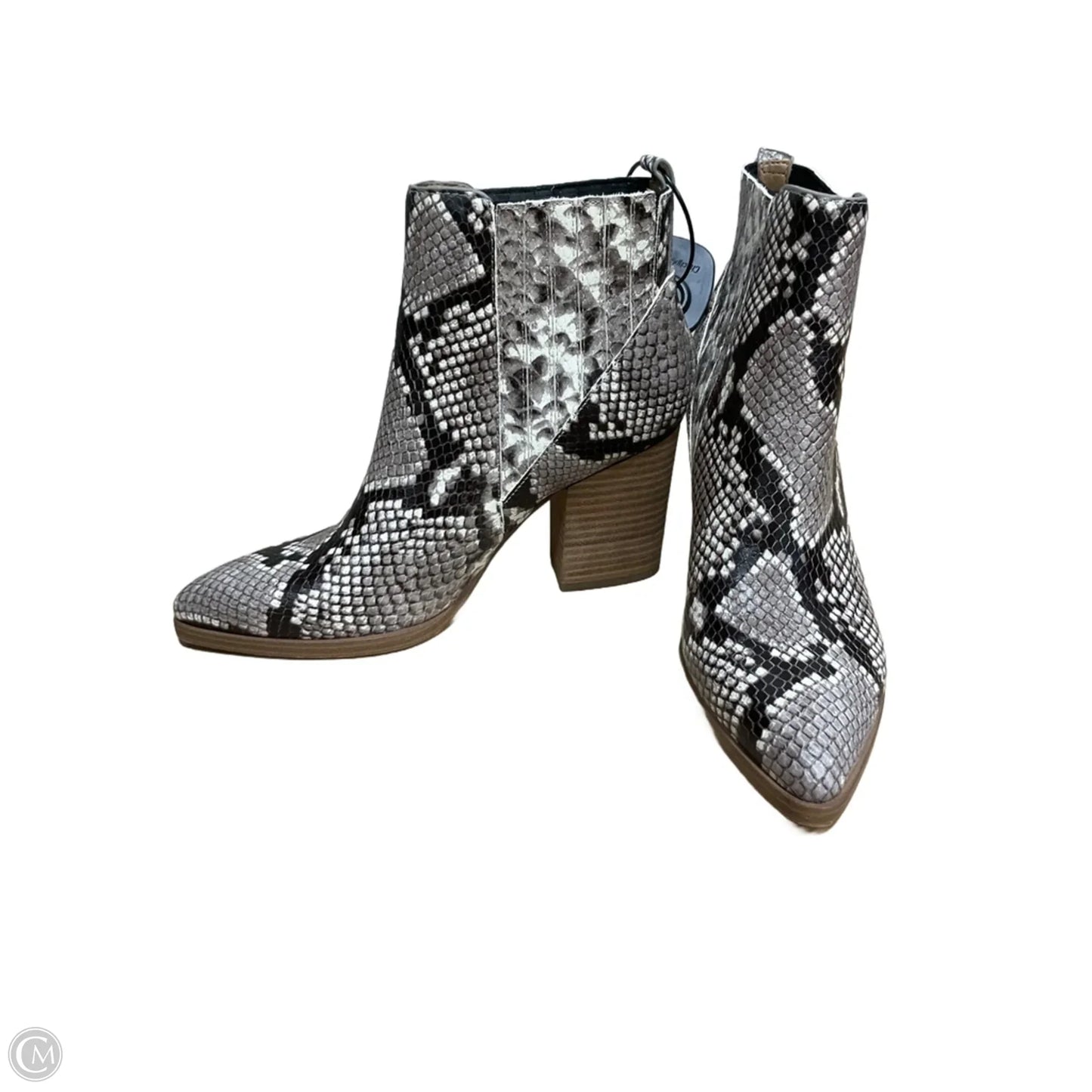 Boots Ankle Heels By Marc Fisher In Animal Print, Size: 7.5