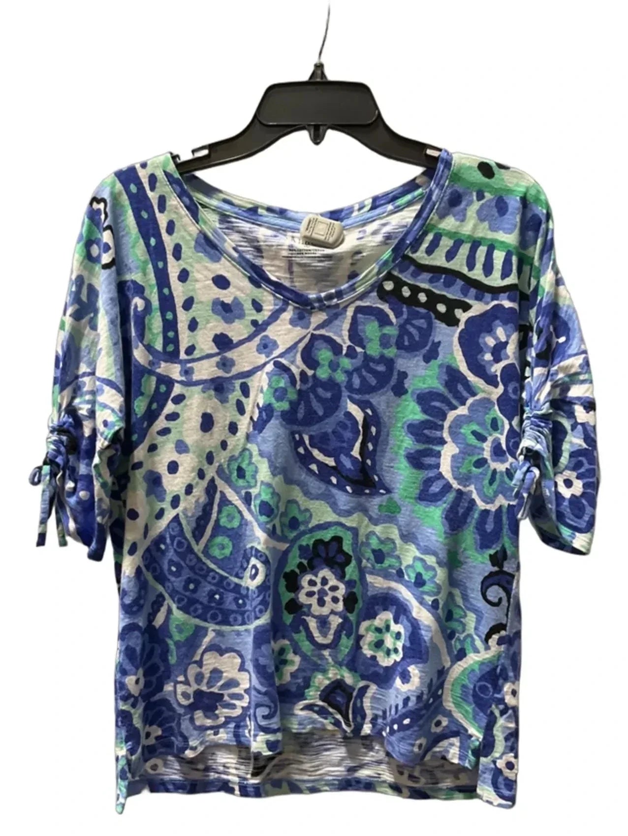 Top Short Sleeve Basic By Talbots In Blue, Size: Mp