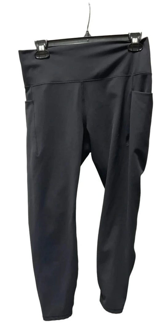 Athletic Leggings By Spyder In Black, Size: L