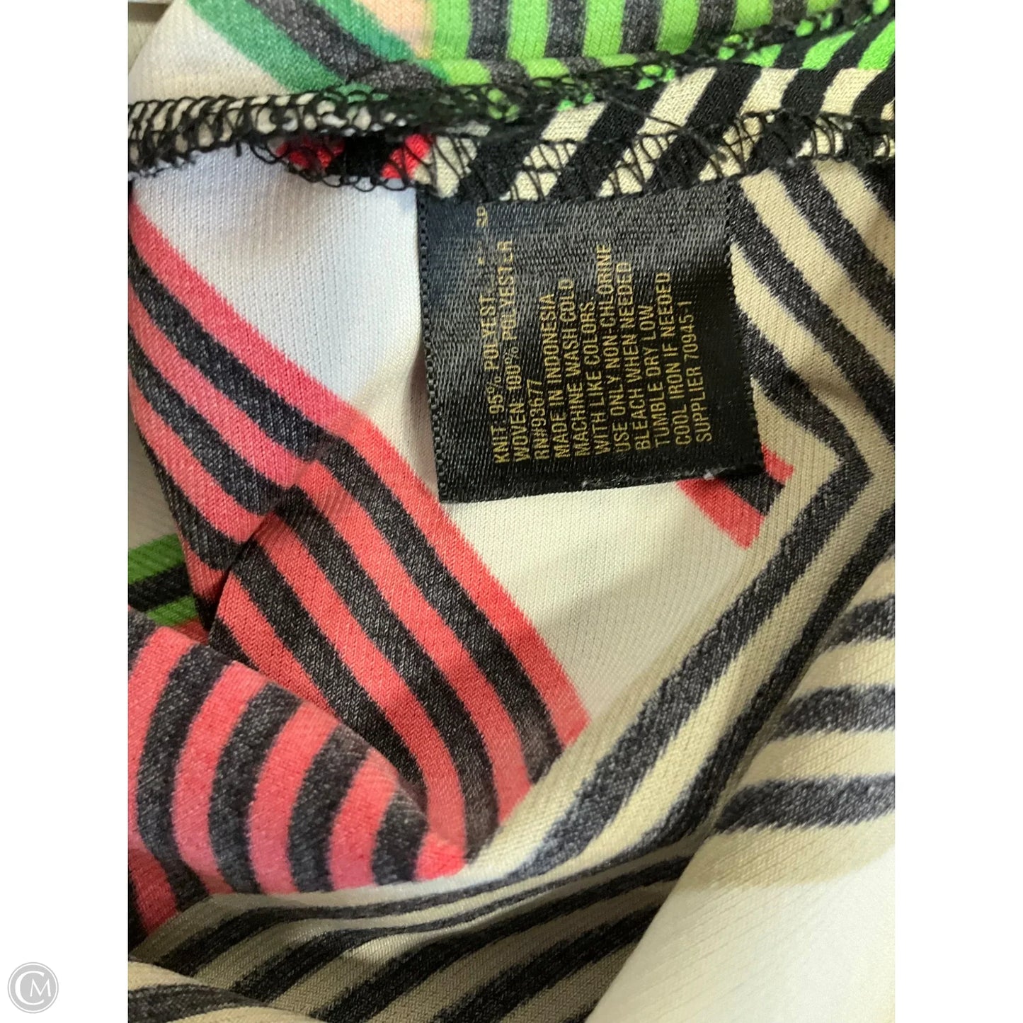 Top Sleeveless By Worthington In Green & Orange, Size: Mp