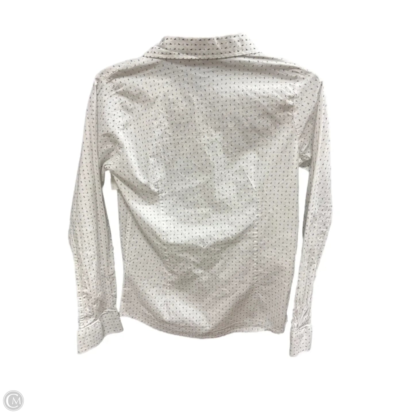 Blouse Long Sleeve By Tommy Hilfiger In Blue & White, Size: M