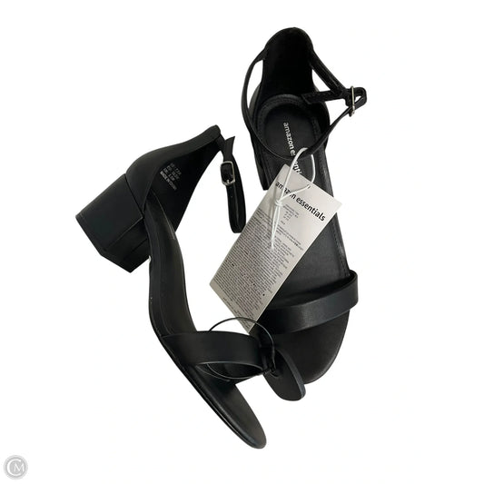 Sandals Heels Block By Amazon Essentials In Black, Size: 7.5