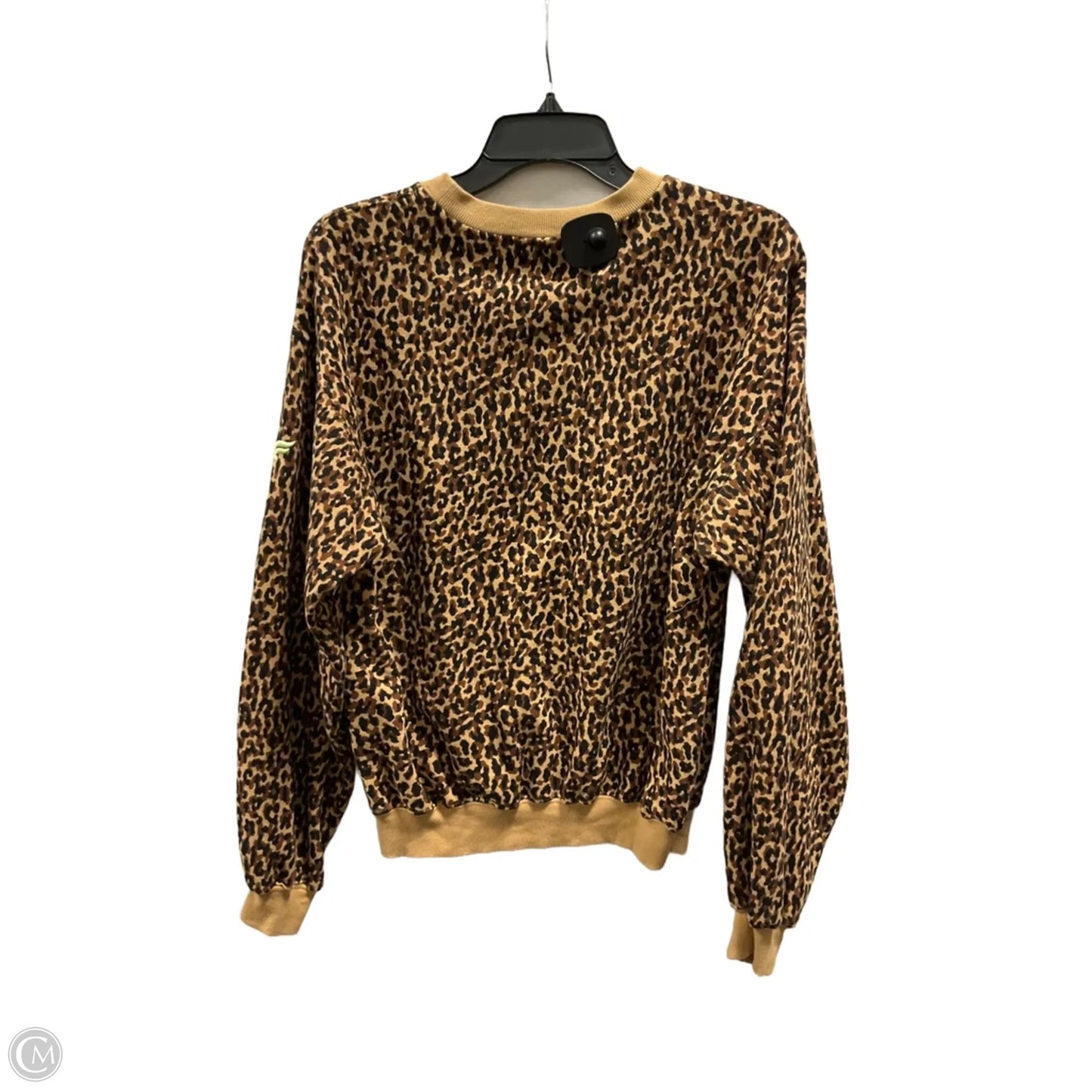 Athletic Top Long Sleeve Crewneck By Fabletics In Animal Print, Size: S