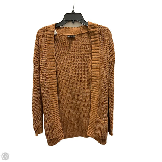 Cardigan By Express In Tan, Size: Xs