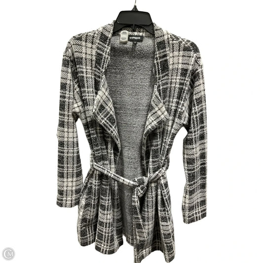 Cardigan By Express In Plaid Pattern, Size: S