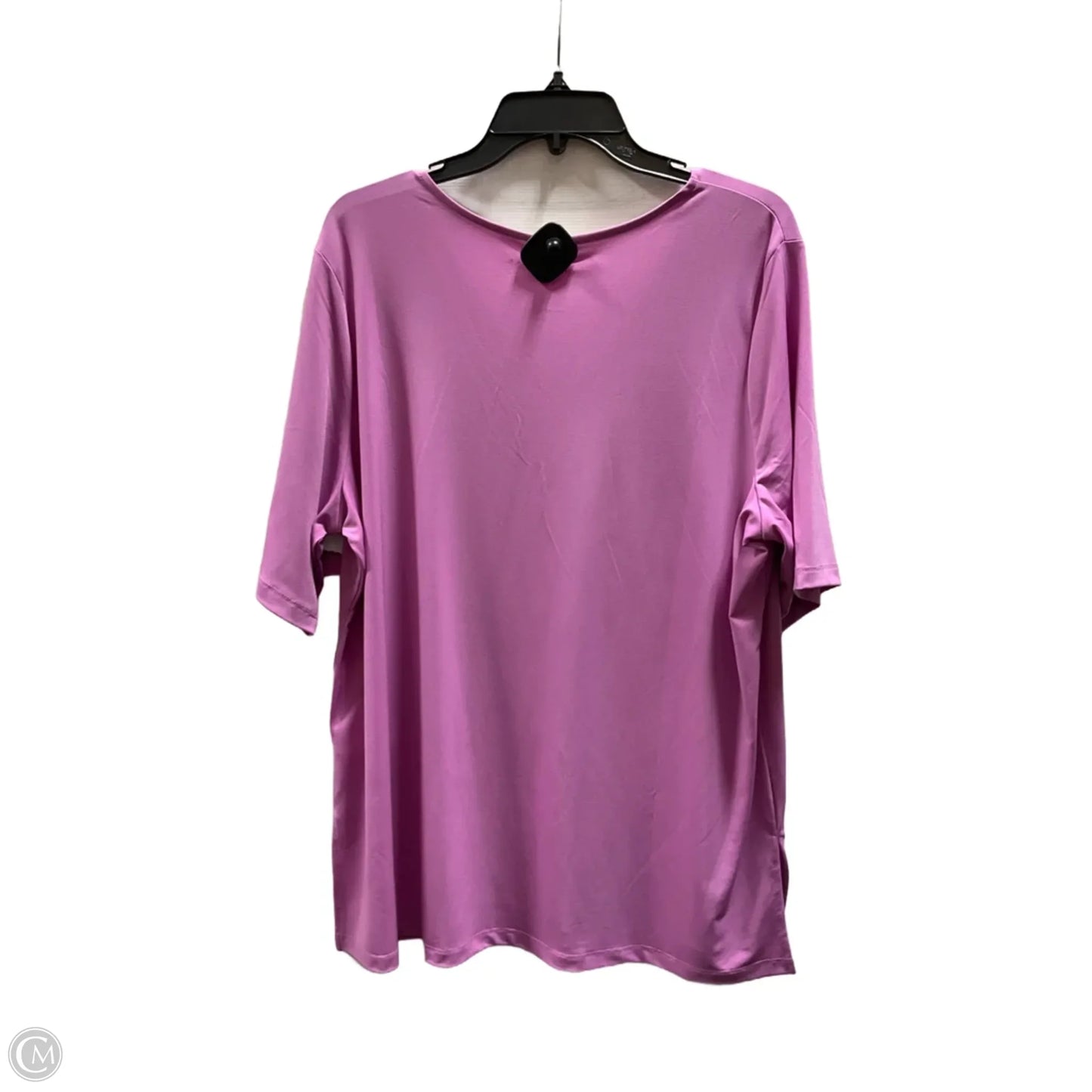 Top Short Sleeve By Susan Graver In Purple, Size: Xl