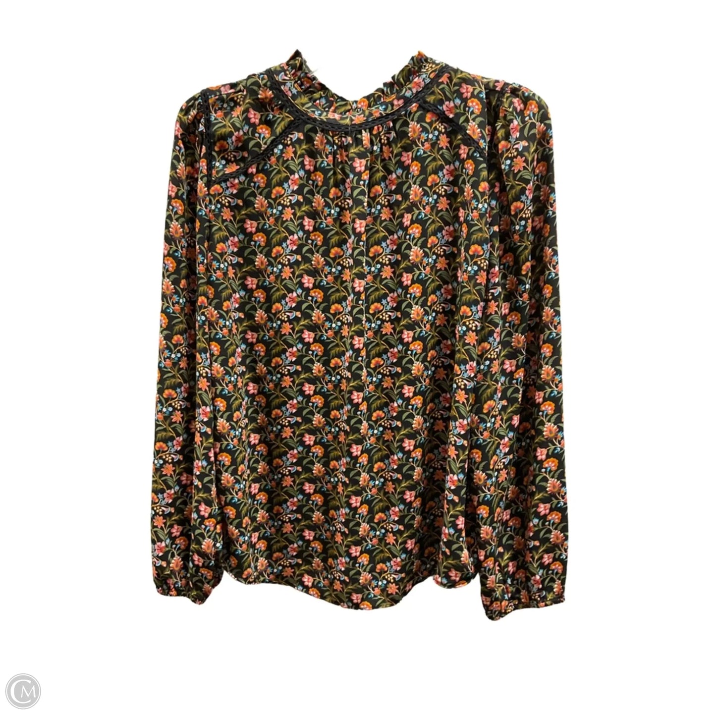 Top Long Sleeve By Loft In Floral Print, Size: L