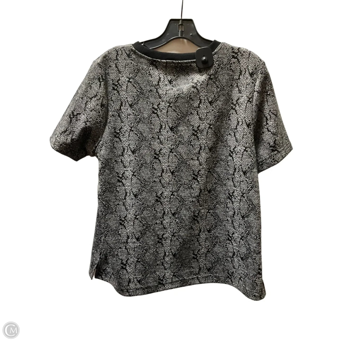 Top Short Sleeve By Chicos In Snakeskin Print, Size: L
