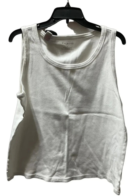 Tank Top By Talbots In White, Size: 2x