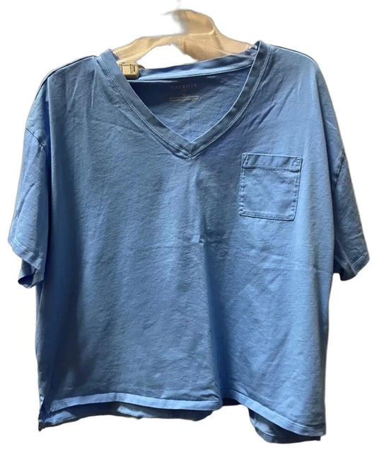 Top Short Sleeve Basic By Talbots In Blue, Size: 2x