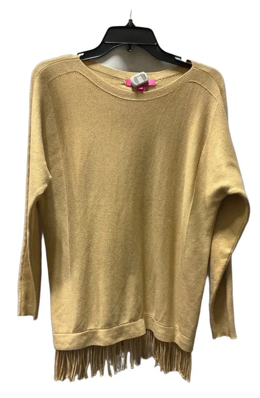Top Long Sleeve Designer By Lilly Pulitzer In Beige, Size: S