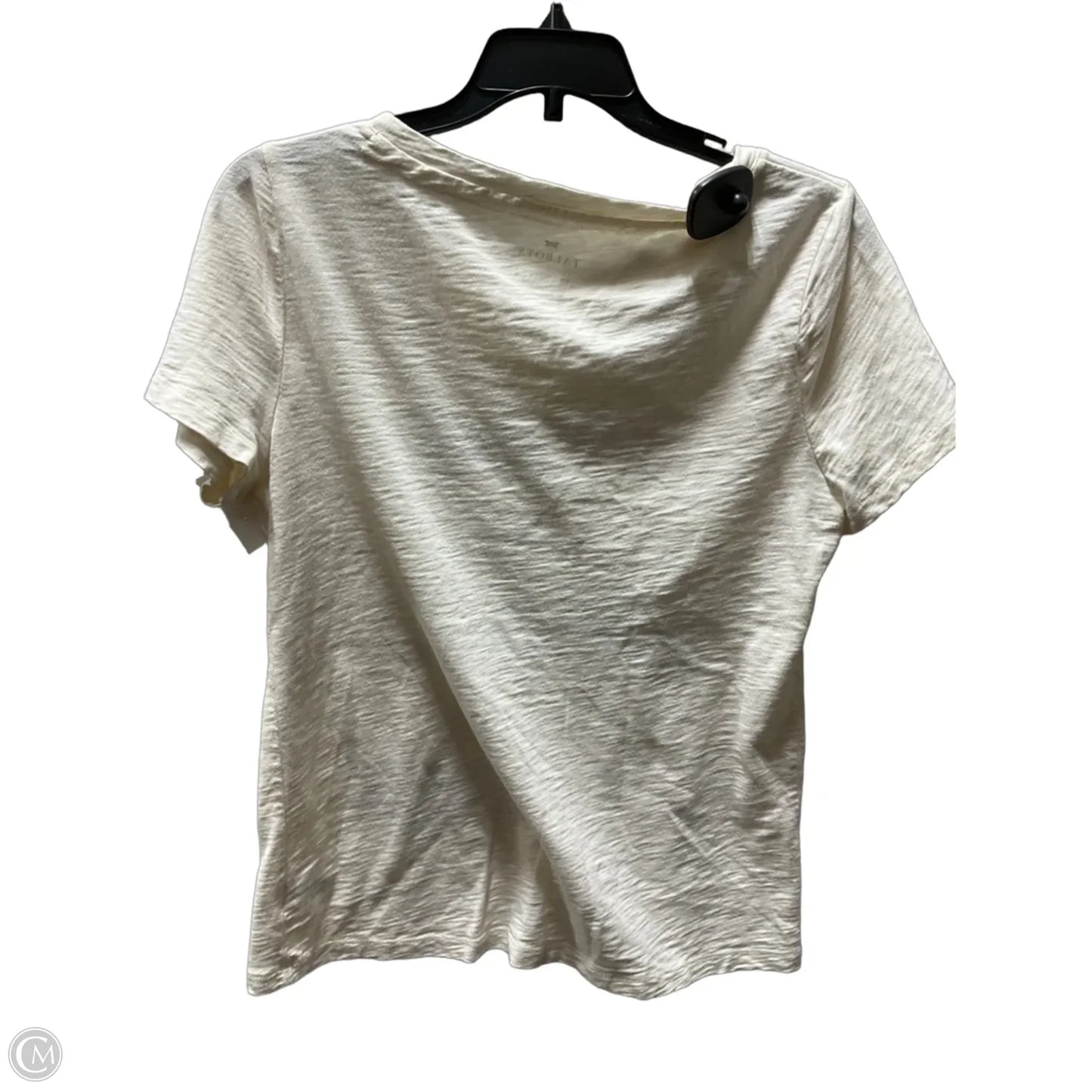 Top Short Sleeve Basic By Talbots In Cream, Size: L