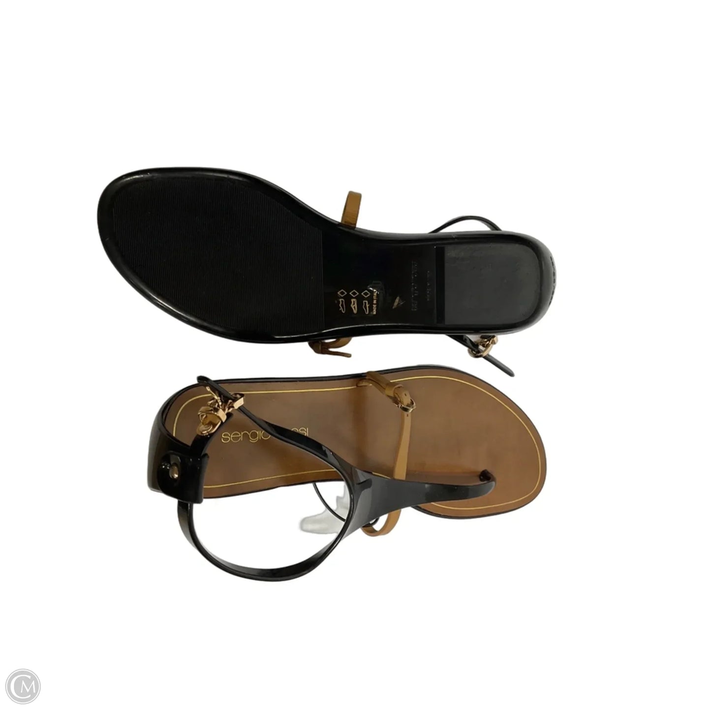 Sandals Designer By Sergio Rossi In Black, Size: 9
