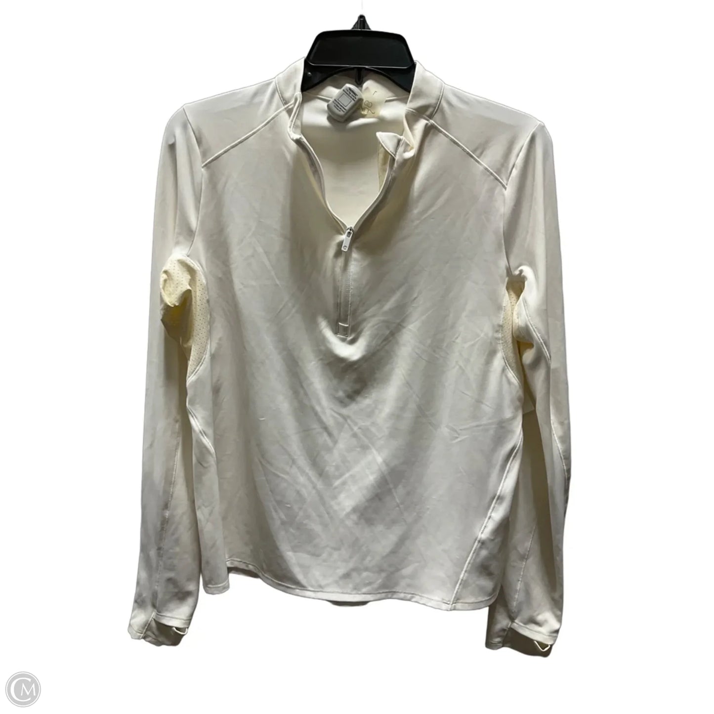 Athletic Top Long Sleeve Collar By Calia In Cream, Size: L
