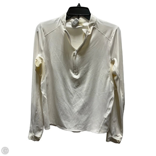 Athletic Top Long Sleeve Collar By Calia In Cream, Size: L