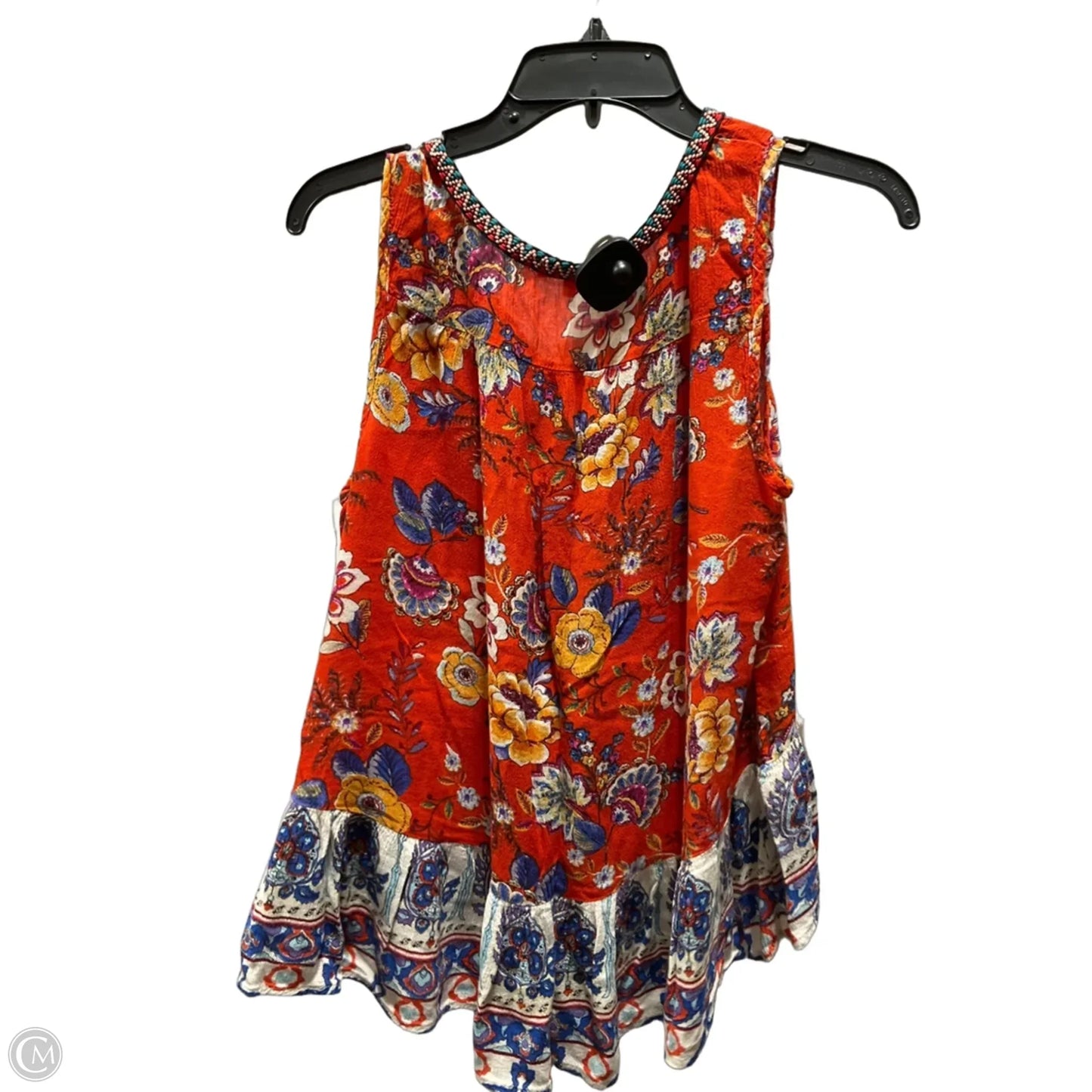 Top Sleeveless By Patrons Of Peace In Orange, Size: M