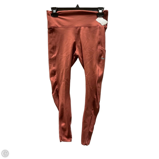 Athletic Leggings By Nike Apparel In Pink, Size: M
